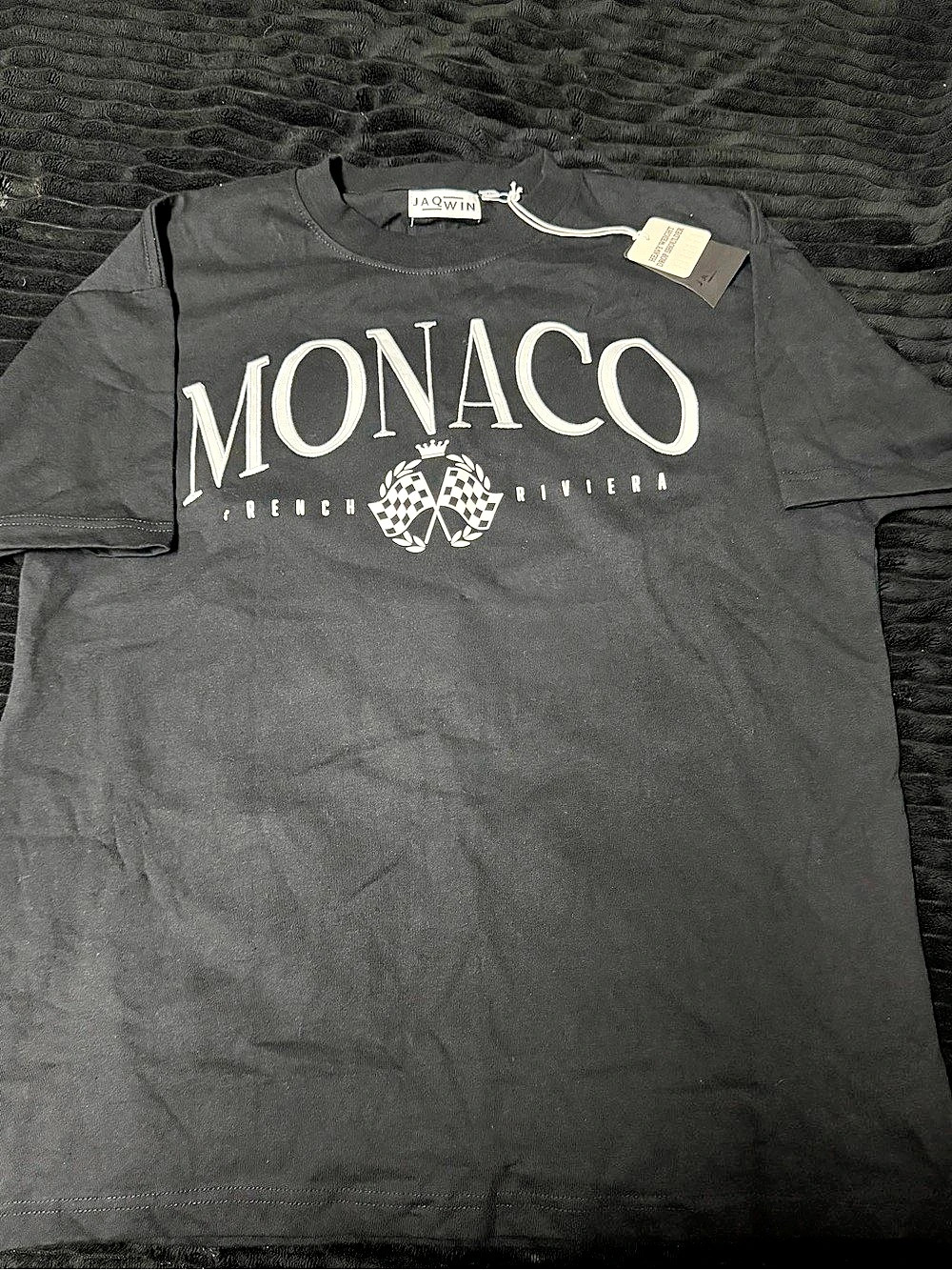JAQWIN Monaco French Riviera Graphic Tee Black & Blue